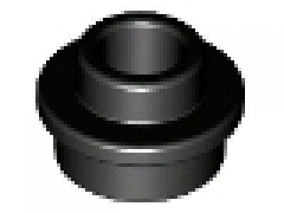 Rundplatte1 x 1 x 0.33 schwarz, 85861, oben offen