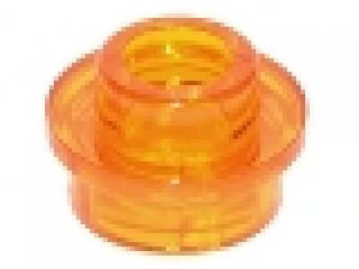 Rundplatte1 x 1 x 0.33 tr orange, 85861, oben offen