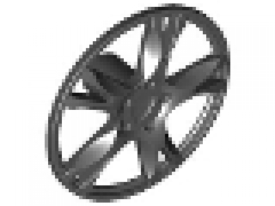 Wheel Cover 5 Spoke Thick - for Wheel 56145, schwarz