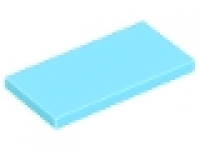 Lego Fliesen 2 x 4 mittelazure