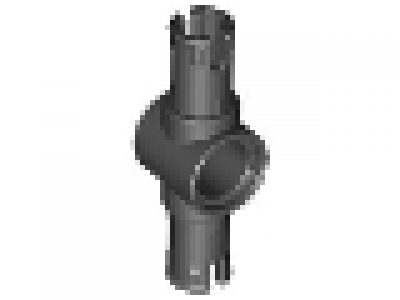 Lego Technic, Pin 3L with Friction Ridges Lengthwise and Center Pin Hole, schwarz