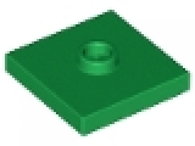 Fliese 2 x 2 mit einem Knopf,, grün neu
