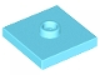 Fliese 2 x 2 mit einem Knopf hellazure, neu