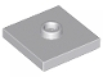 Fliese 2 x 2 mit einem Knopf neues hellgrau, neu