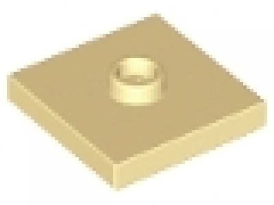 Fliese 2 x 2 mit einem Knopf tan, neu