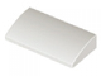 Stein mit runder Oberkante 2x4x2/3 weiß , unten offen
