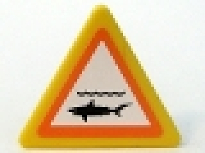 Verkehrsschild  mit Clip gelb, Hai  892pb010s