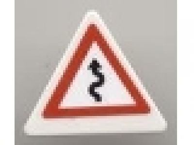 Verkehrsschild  mit Clip Kurven 892pb015