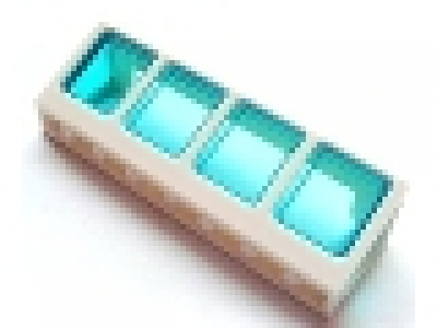 inverse Frontscheibe 2 x 8 x 2, Glas tr hellblau
