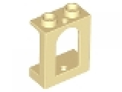 Burgfenster 1x2x2 tan o. Glas, 90195, neu