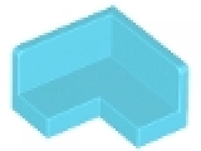 Winkelfliese Corner 2 x 2 x 1 Paneel  mittelazure