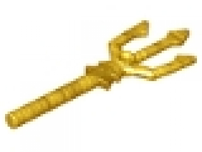 Minifigure, Weapon Trident, 92289 pearl gold