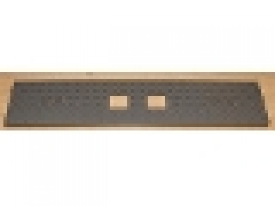 Train Base 6 x 28 with 3 Round Holes Each End and 2 x 2 Cutouts, neues dunkelgrau
