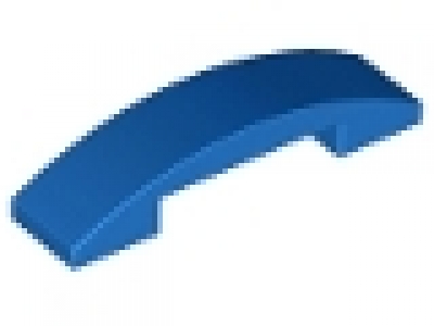 Slope, Curved 4 x 1 Double No Studs , blau, neu