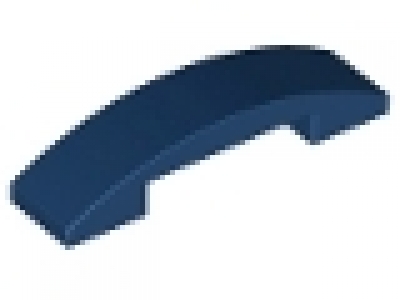 Slope, Curved 4 x 1 Double No Studs , dunkelblau, neu