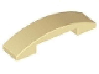 Slope, Curved 4 x 1 Double No Studs, tan, neu