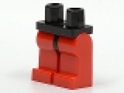 Lego Beine rot und Hüfte schwarz