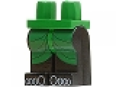 Lego Beine grün / schwarz, 970c11pb01