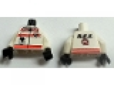 Torso Res-Q Orange Stripes, Radio in Pocket, Back Logo Pattern / White Arms / Black Hands, 973px101c01