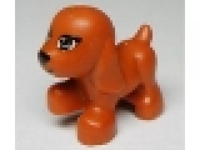Hund stehend dunkelorange, 98386pb01