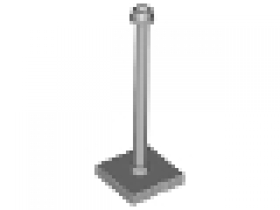Lego Fliese mit Stab neues hellgrau 98549