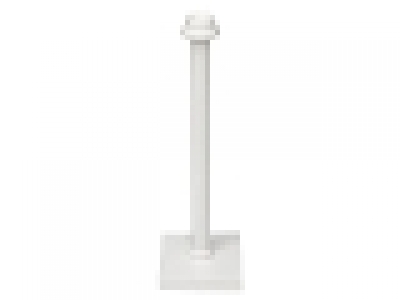 Lego Fliese mit Stab weiß 98549