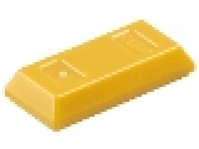 Lego Minifigure, Utensil Ingot / Bar , pearlgold
