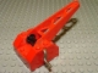 Kran mit Winde bb0072 rot 4 x 4 x 2 mit Rolle schwarz