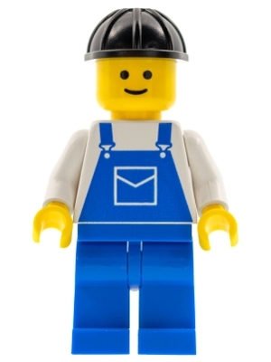 Arbeiter ovr002 blau mit schwarzem Schutzhelm