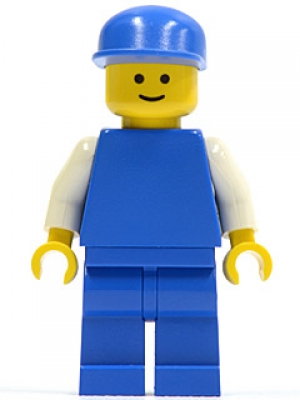 Mann in blau mit weißen Armen + blauem Cap  pln010
