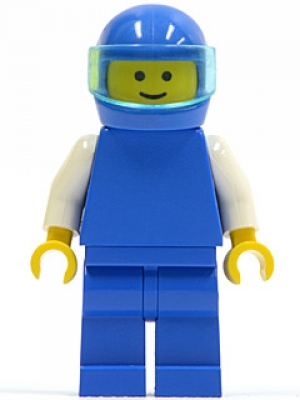 Mann in blau mit blauem Helm, pln034