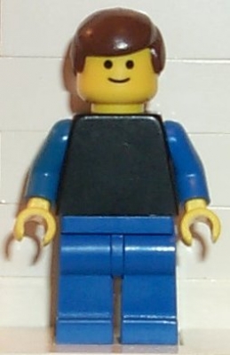 Lego Figur schwarz / blau, pln087