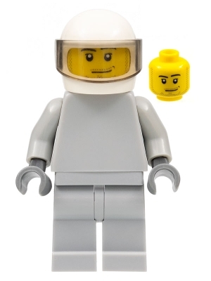 Star Justice Astronaut 1 - without Torso Sticker, Smirk and Stubble Beard, neues hellgrau sp086