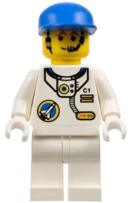 Space Port - Astronaut C1, White Legs, Blue Cap spp001