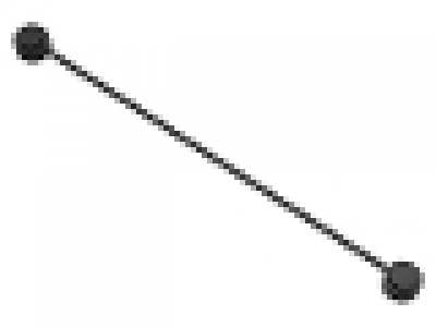 Lego Seil 8cm an den Enden mit Knopf, schwarz, 127c11