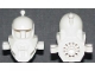 Minifig, Headgear Helmet Underwater with Antenna and Clips weiß
