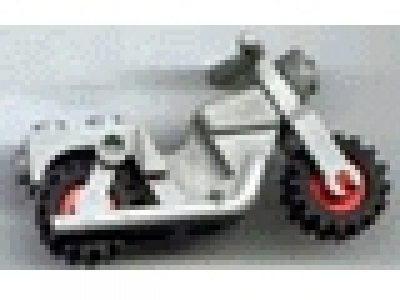 Motorrad altes hellgrau  komplett mit Rädern und Felgen rot