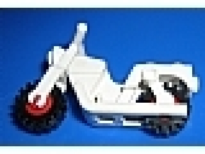 Motorrad weiß x81c00 komplett mit Rädern und Felge rot