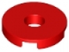 Rundfliese 2 x 2 rot mit Loch 15535