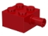 Technikstein 2 x 2 mit Pin, Achsstein 4730 rot